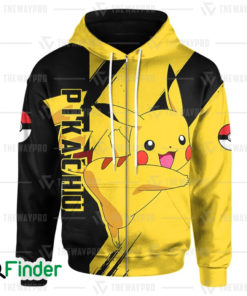 starter pokemon yellow Pikachu pokemon electric type of kanto 3D zip hoodie