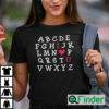 Alphabet I Love You Abcd Shirt