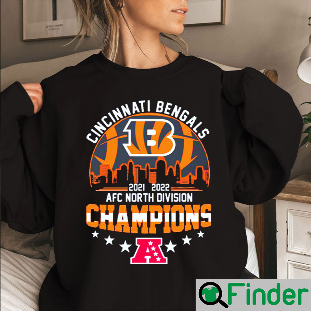 Cincinnati Bengals AFC North 2021 Champions Shirt - Q-Finder Trending  Design T Shirt