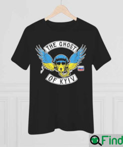 Ghost of Kyiv Fighter Jet Pilot Military Soldier Air Force Black Shirt