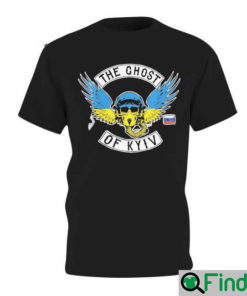 Ghost of Kyiv Fighter Jet Pilot Military Soldier Air Force Black T shirt