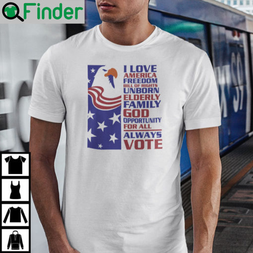 I Love American Freedom Bill of Rights Shirt