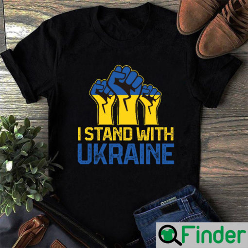 I Stand With Ukraine Support Hand Shirt