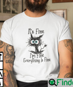 Its Fine Im Fine Everything Is Fine Shirt Cat Lovers Tee