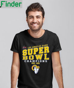 Los Angeles Rams 2 Time Super Bowl Champions 1999 2021 T Shirt