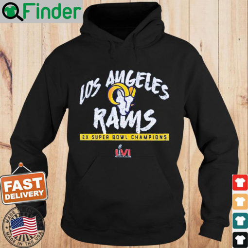 Los Angeles Rams 2 Time Super Bowl Champions Hoodie