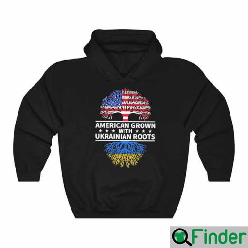 Official America Grown With Ukraine Roots In Ukraine Flag Hoodie