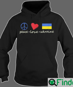 Peace Love Stand With Ukraine Hoodie