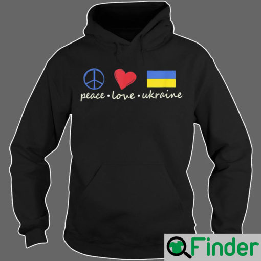 Peace Love Stand With Ukraine Hoodie
