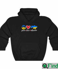 Peace Love Ukraine No War Hoodie