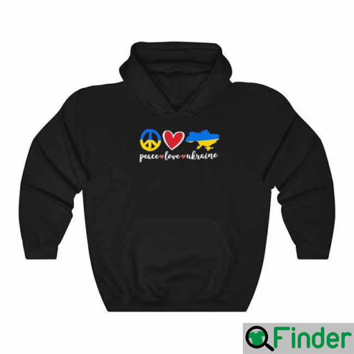 Peace Love Ukraine No War Hoodie