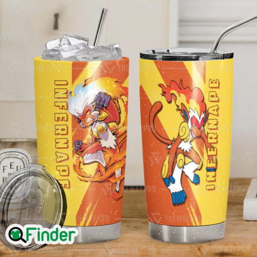 Pokemon Dual Type Fire and Fighting Infernape Custom Tumbler