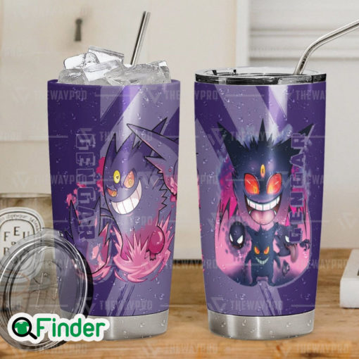 Pokemon Dual Type Ghost Poison Gengar Custom Tumbler