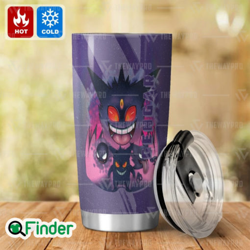 Pokemon Dual Type Ghost Poison Gengar Mega Gengar Custom Tumbler