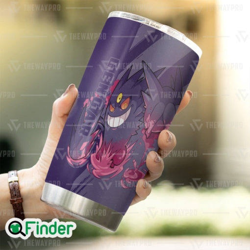 Pokemon Dual Type Ghost Poison Mega Gengar Custom Tumbler