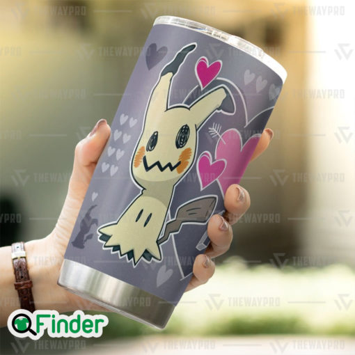 Pokemon Dual Type Ghost and Fairy Mimikyu Let Be Friends Custom Tumbler 2