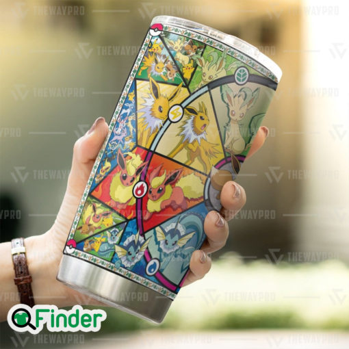 Pokemon Eevee Evolution Anime Custom Tumbler