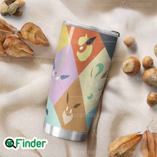 Pokemon Eevee Evolution Rainbow icon Custom Tumbler