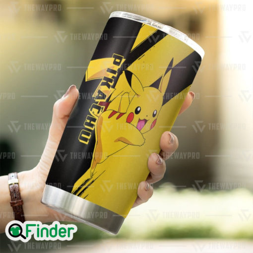 Pokemon Electric Type Starter Pokemon Yellow Pikachu Custom Tumbler 1