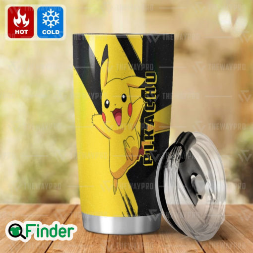 Pokemon Electric Type Starter Pokemon Yellow Pikachu Custom Tumbler 3