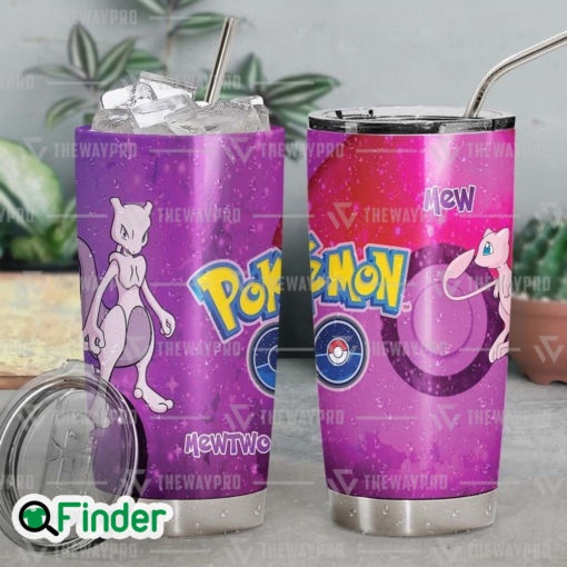 Pokemon GO Legendary Mewtwo and Mew Custom Tumbler