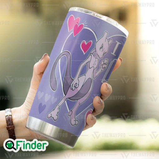 Pokemon Legendary Gen 1 Mewtwo I Love Mewtwo Custom Tumbler 2