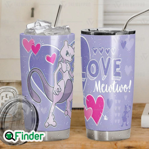 Pokemon Legendary Gen 1 Mewtwo I Love Mewtwo Custom Tumbler