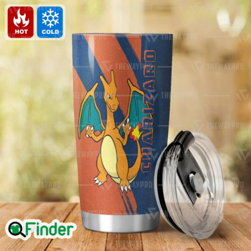 Pokemon Starter Gen 1 Pokemon Red Green Fire Type Charizard Custom Tumbler