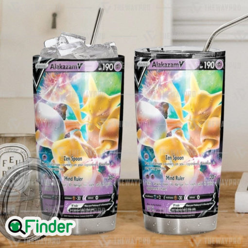 Pokemon Trading Card Alakazam V Custom Tumbler