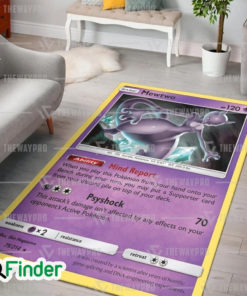 Pokemon Trading Card Basic Legendary Mewtwo Custom Rug