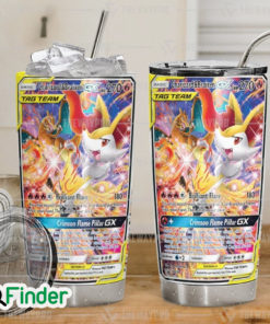 Pokemon Trading Card Charizard Braixen GX Custom Tumbler