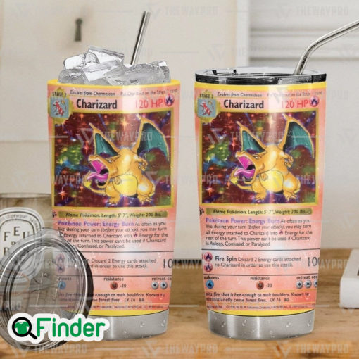 Pokemon Trading Card Charizard Custom Tumbler