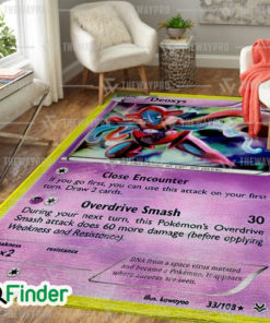 Pokemon Trading Card Deoxys Custom Rug