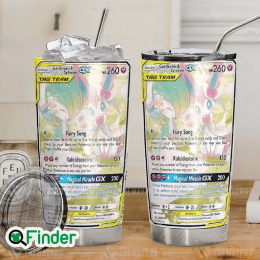 Pokemon Trading Card Fairy Type Gardevoir Sylveon GX Custom Tumbler