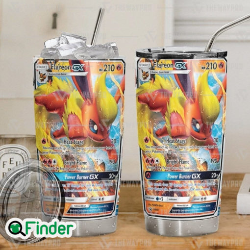 Pokemon Trading Card Flareon GX Custom Tumbler