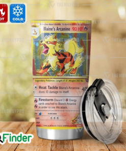 Pokemon Trading Card Game Blaines Arcanine Custom Tumbler