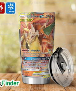 Pokemon Trading Card Game Charizard Braixen GX Brilliant Flare Custom Tumbler