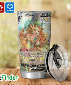 Pokemon Trading Card Game Eevee Evolution Grass Type Leafeon Custom Tumbler