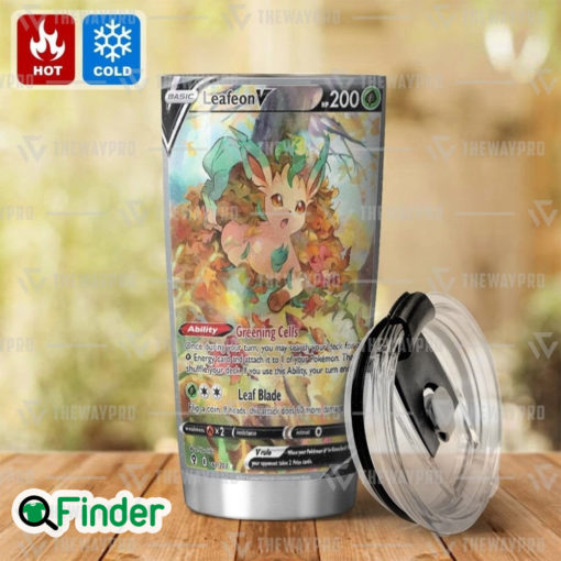 Pokemon Trading Card Game Eevee Evolution Grass Type Leafeon Custom Tumbler