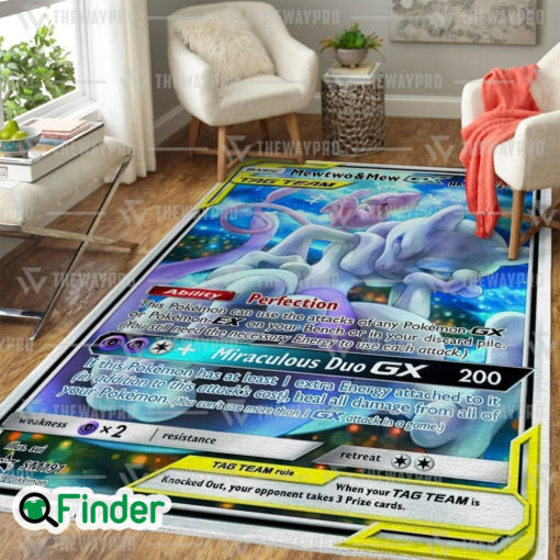 Pokemon Trading Card Game Mew Two And Mew Custom Rug