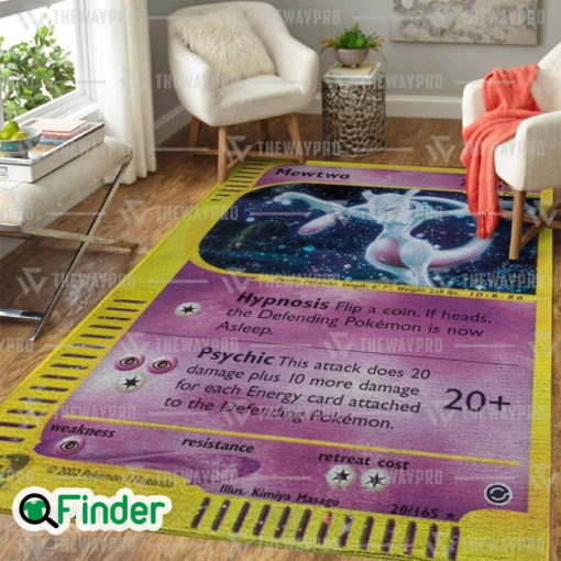 Pokemon Trading Card Game Mewtwo Expedition Custom Rug
