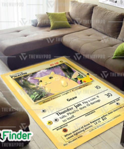 Pokemon Trading Card Game Pikachu Card Custom Rug