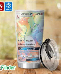 Pokemon Trading Card Game Rainbow Charizard GX Custom Tumbler