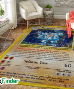 Pokemon Trading Card Game Shadowless Holographic Machamp Custom Rug