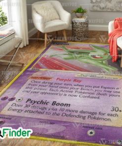 Pokemon Trading Card Game Shiny Espeon Custom Rug