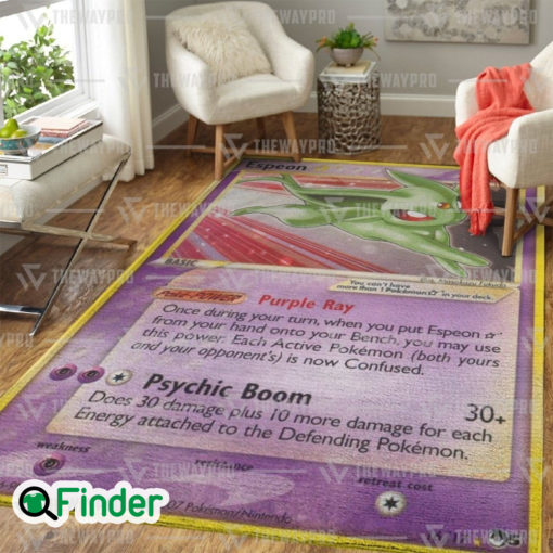 Pokemon Trading Card Game Shiny Espeon Custom Rug