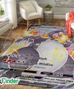 Pokemon Trading Card Game Shiny Gigantamax Charizard VMAX G Max WildFire Custom Rug