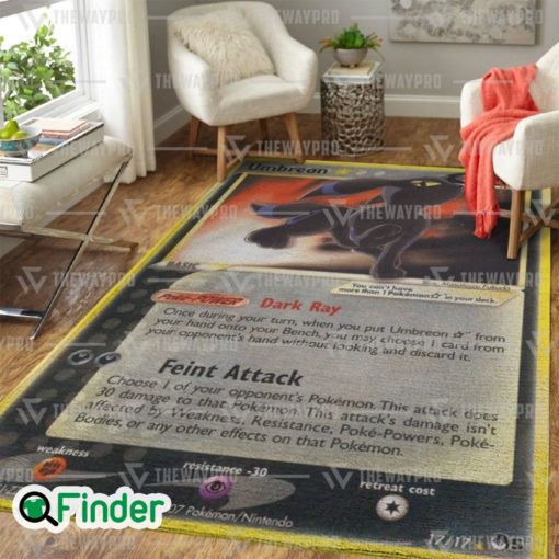 Pokemon Trading Card Game Shiny Umbreon Custom Rug