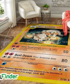 Pokemon Trading Card Game Thicc Arcanine Custom Rug