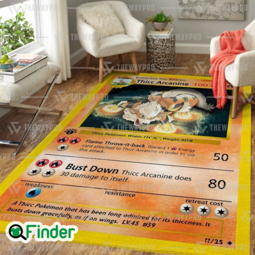 Pokemon Trading Card Game Thicc Arcanine Custom Rug